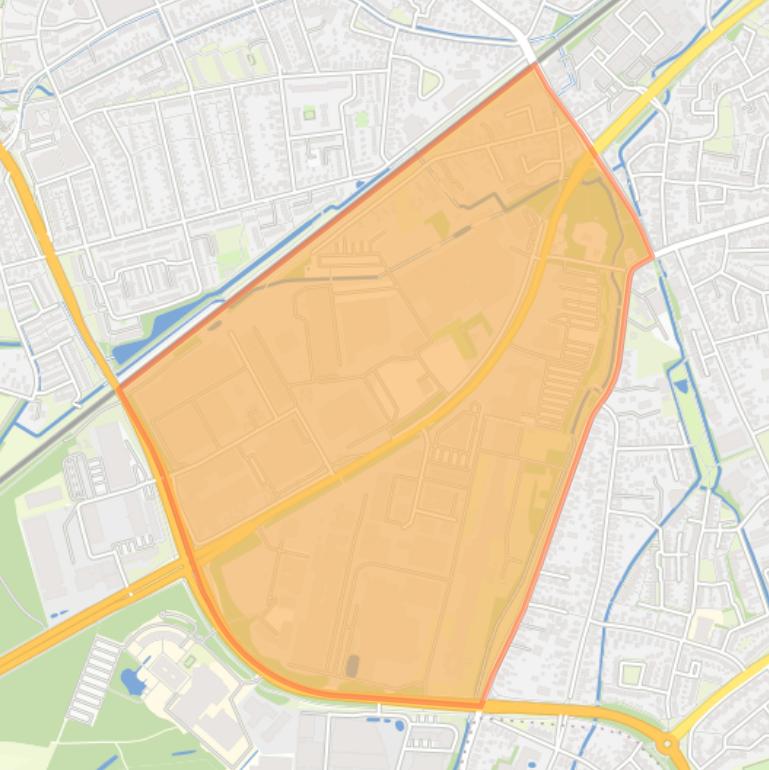 Kaart van de buurt Brouwersmolen-Noord.