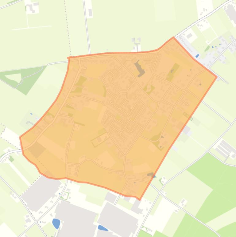 Kaart van de buurt Bruchem.