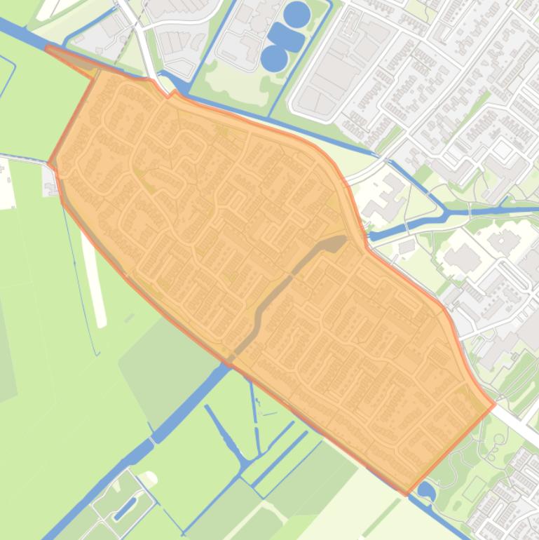 Kaart van de buurt Brugakker.