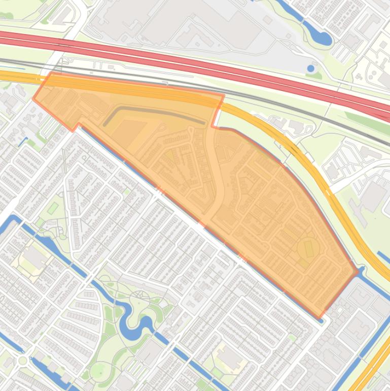 Kaart van de Bruinen- en Grijzenbuurt.