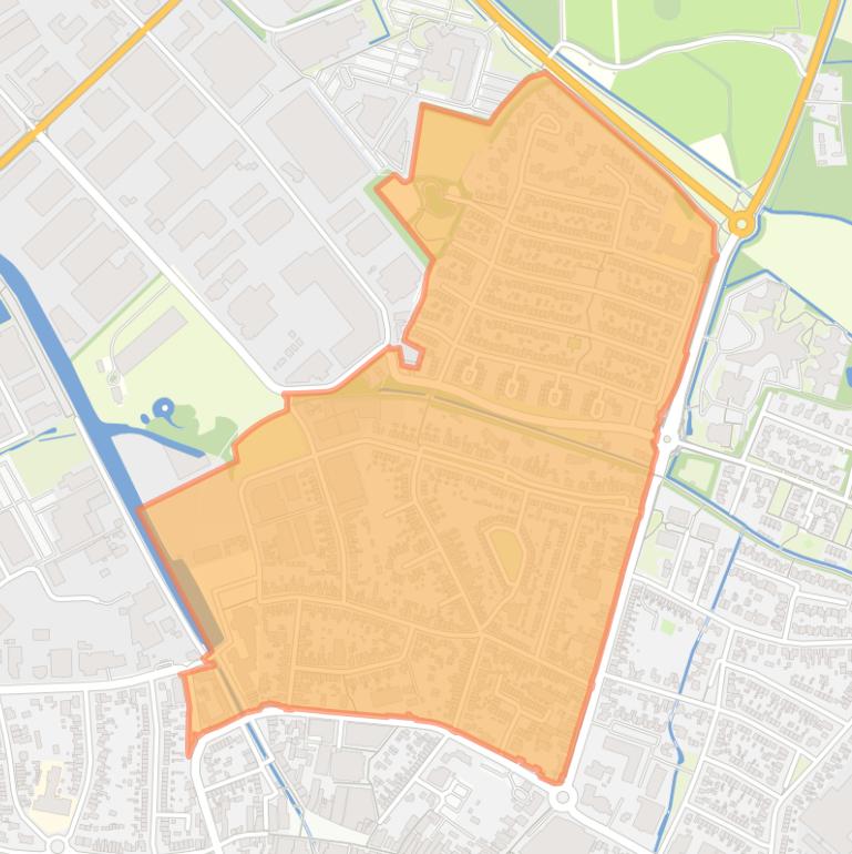 Kaart van de Bruins Slotlaan/Campenbuurt.