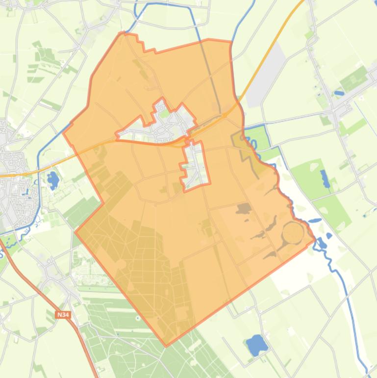 Kaart van de buurt Buinen Buitengebied.