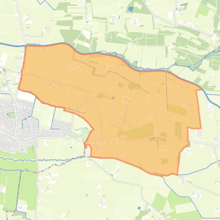 Kaart van de buurt Buitengebied Achterveld.