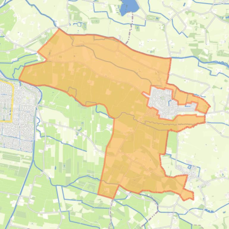 Kaart van de buurt Buitengebied Achterveld.