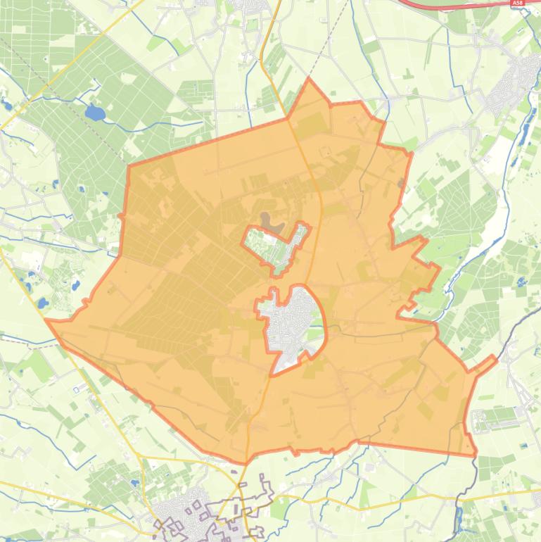 Kaart van de buurt Buitengebied Alphen.