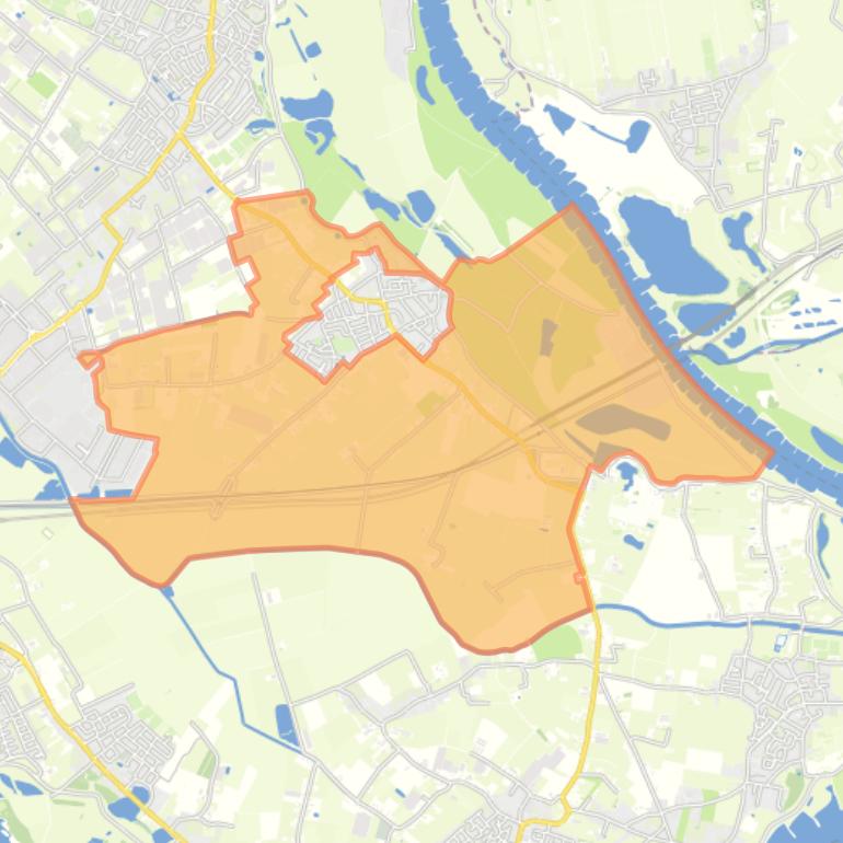 Kaart van de buurt Buitengebied Angeren.