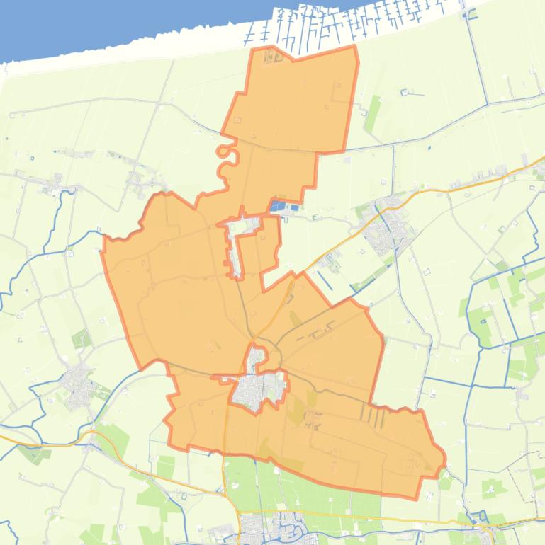 Kaart van de buurt Buitengebied Baflo.