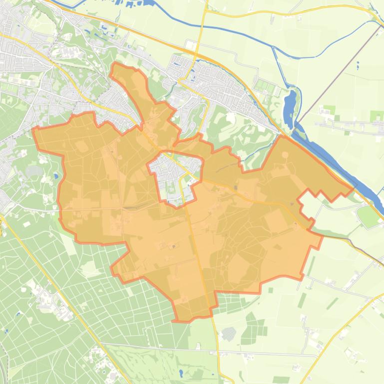 Kaart van de buurt Buitengebied Berg en Dal.