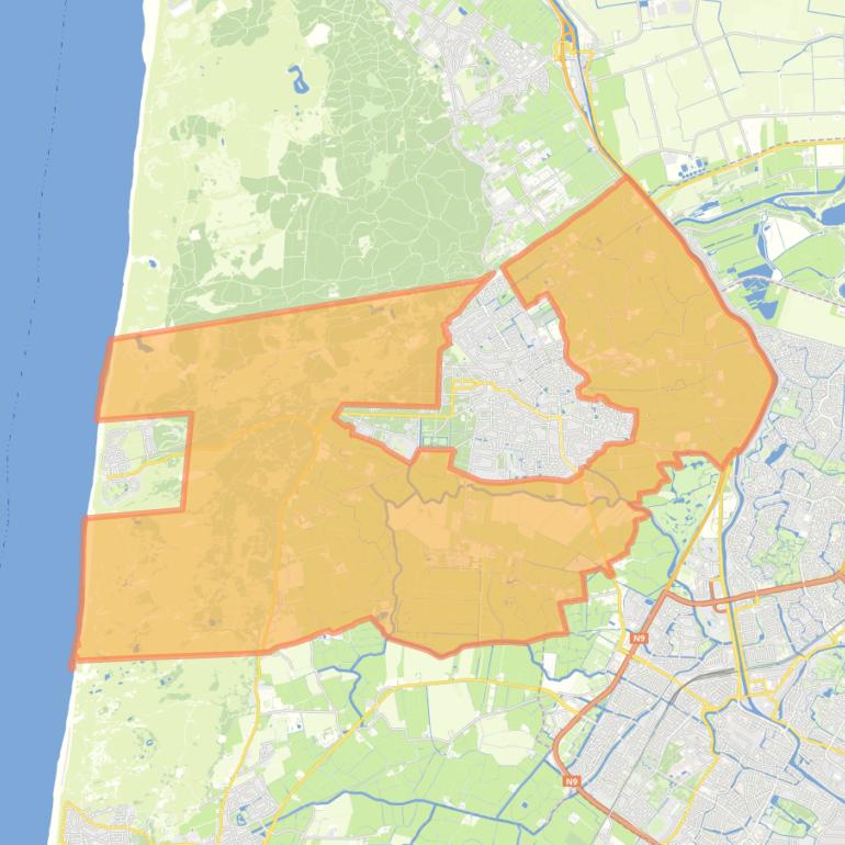 Kaart van de buurt Buitengebied Bergen.