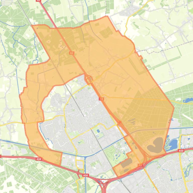 Kaart van de buurt Buitengebied.