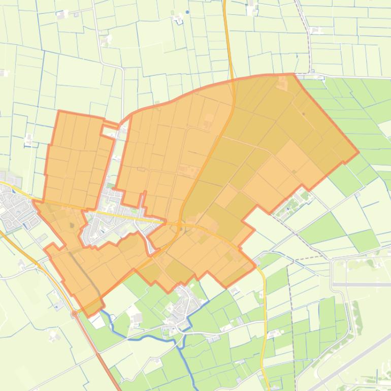 Kaart van de buurt Buitengebied Bitgummole.