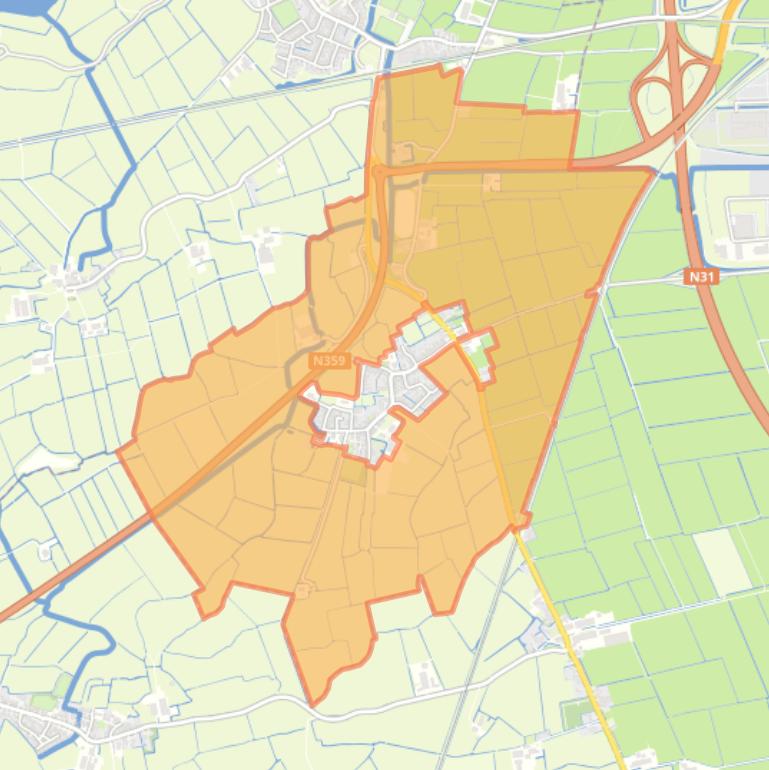 Kaart van de buurt Buitengebied Boksum.