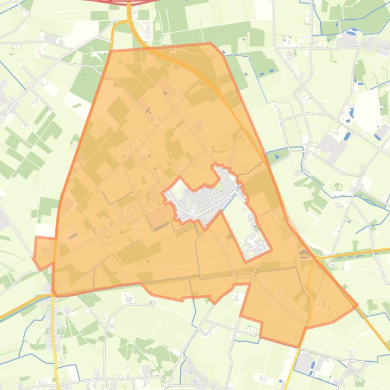 Kaart van de buurt Buitengebied Brentjes-Zandstraat.