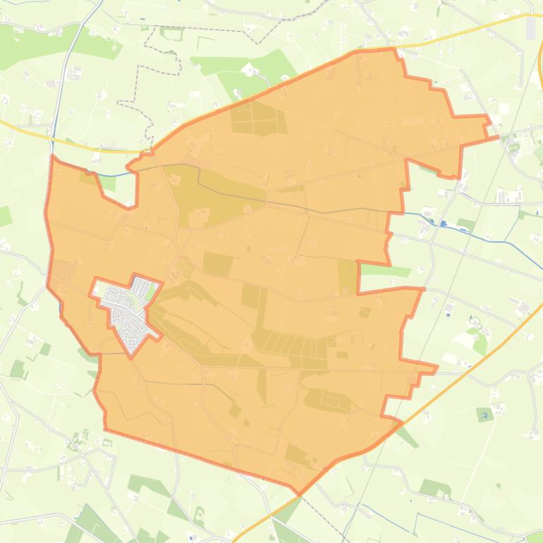 Kaart van de buurt Buitengebied Broekland.