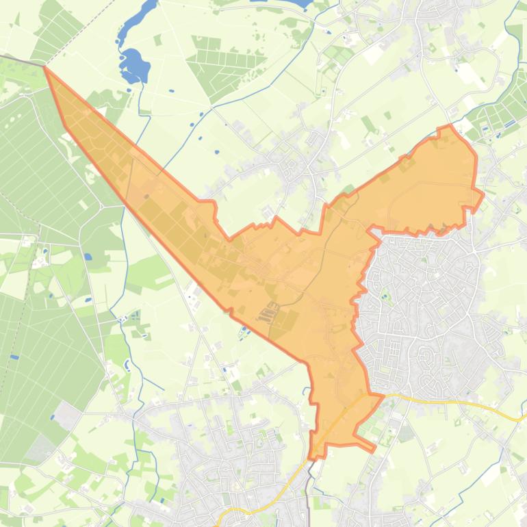 Kaart van de buurt Buitengebied Budel-West - Berg en Toom.