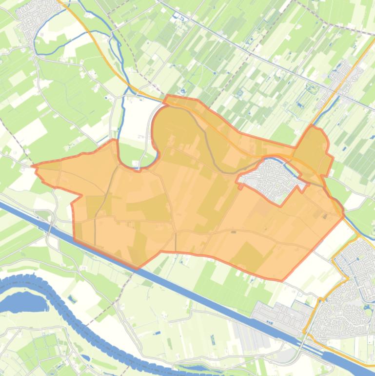 Kaart van de buurt Buitengebied Cothen.