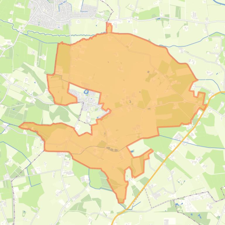 Kaart van de buurt Buitengebied De Glind.