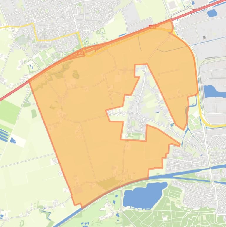 Kaart van de buurt Buitengebied Den Hout.