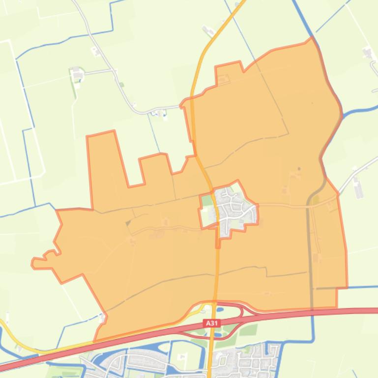 Kaart van de buurt Buitengebied Dongjum.