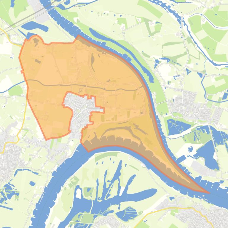 Kaart van de buurt Buitengebied Doornenburg.