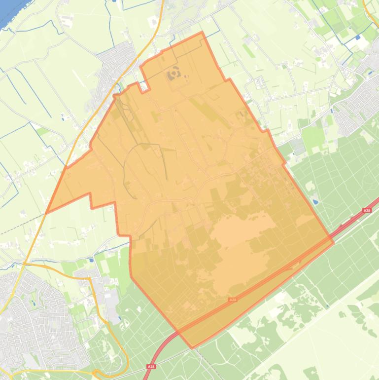 Kaart van de buurt Buitengebied Doornspijk Oost.
