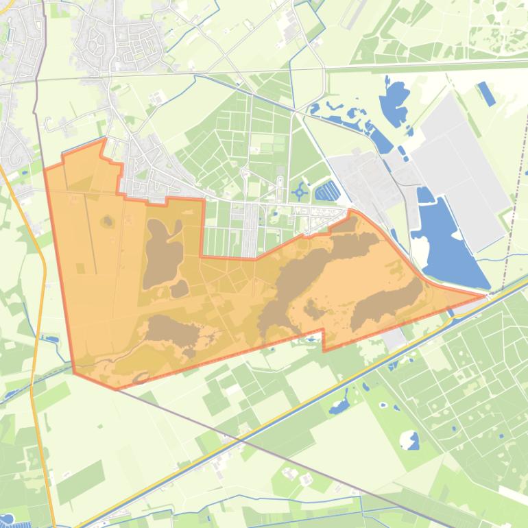 Kaart van de buurt Buitengebied Dorplein-Zuid.
