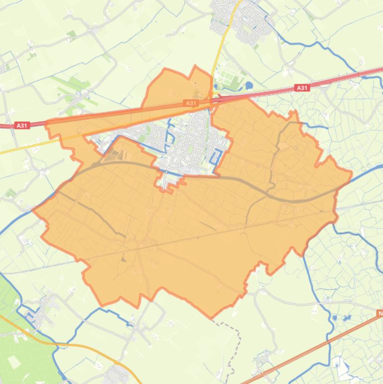 Kaart van de buurt Buitengebied Dronryp.