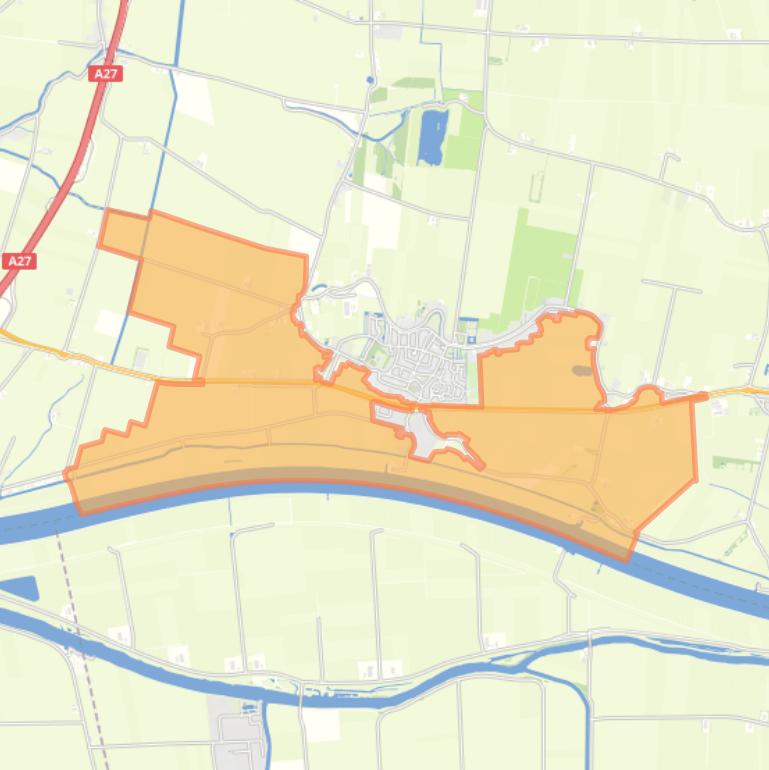 Kaart van de buurt Buitengebied Dussen zuid.