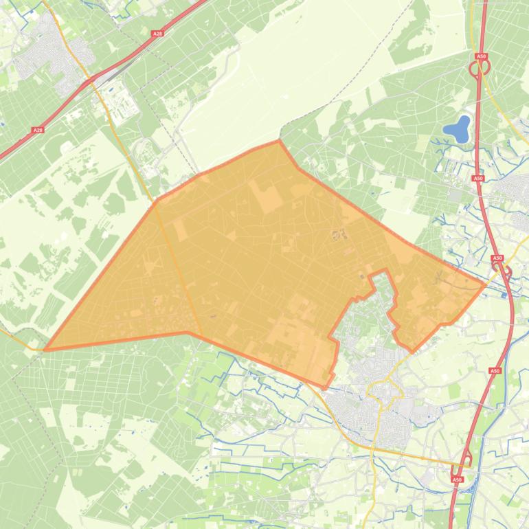 Kaart van de buurt Buitengebied Epe Noord.