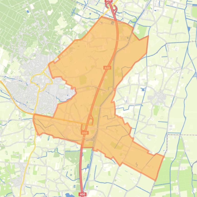 Kaart van de buurt Buitengebied Epe Oost.