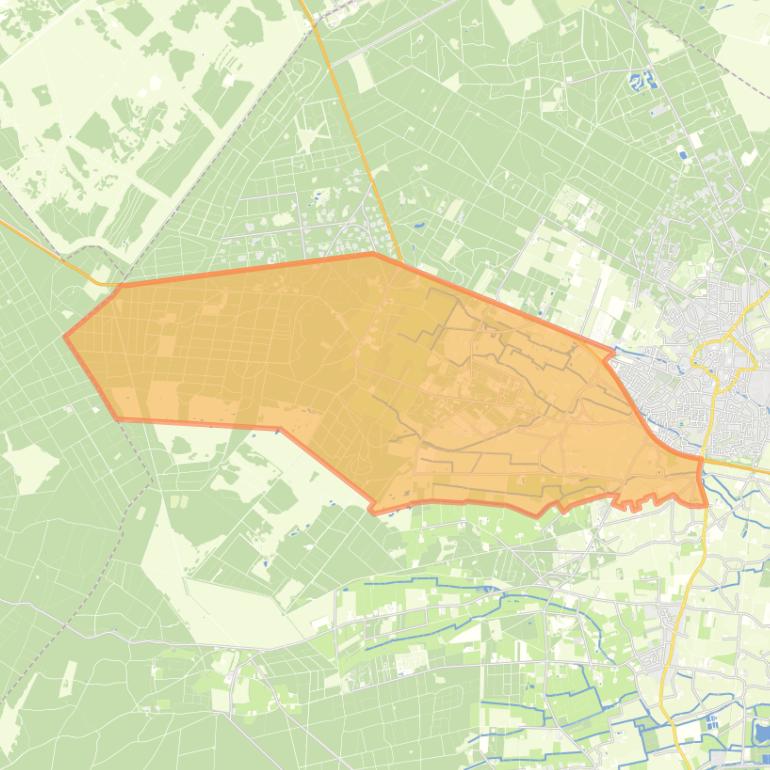Kaart van de buurt Buitengebied Epe West.