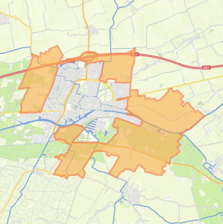 Kaart van de buurt Buitengebied Franeker.