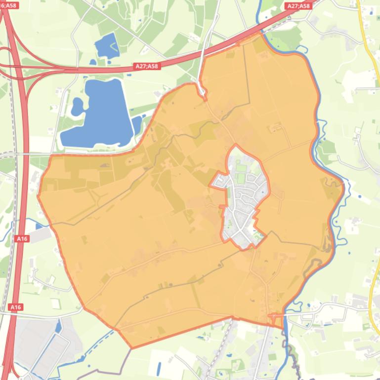 Kaart van de buurt Buitengebied Galder.