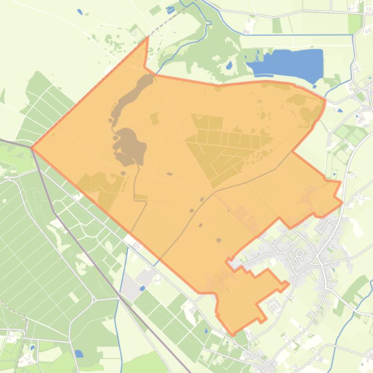 Kaart van de buurt Buitengebied Gastelse Hei.