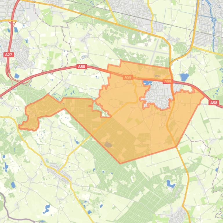 Kaart van de buurt Buitengebied Gilze.