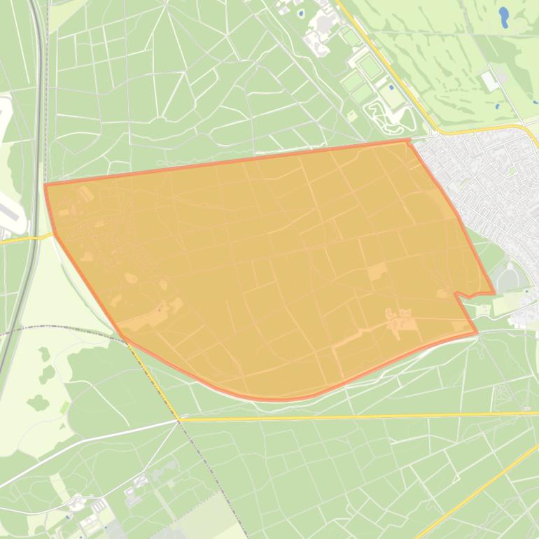 Kaart van de buurt Buitengebied Groesbeek-Midden-West.