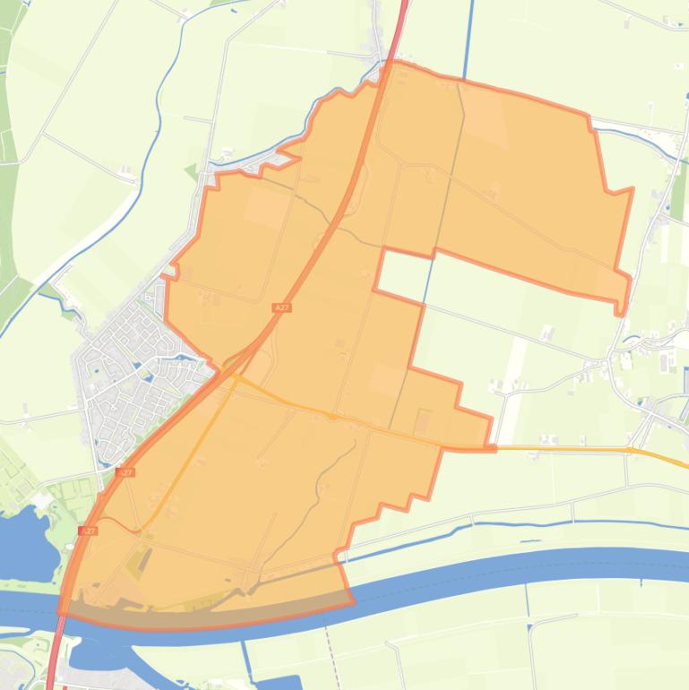 Kaart van de buurt Buitengebied Hank oost.