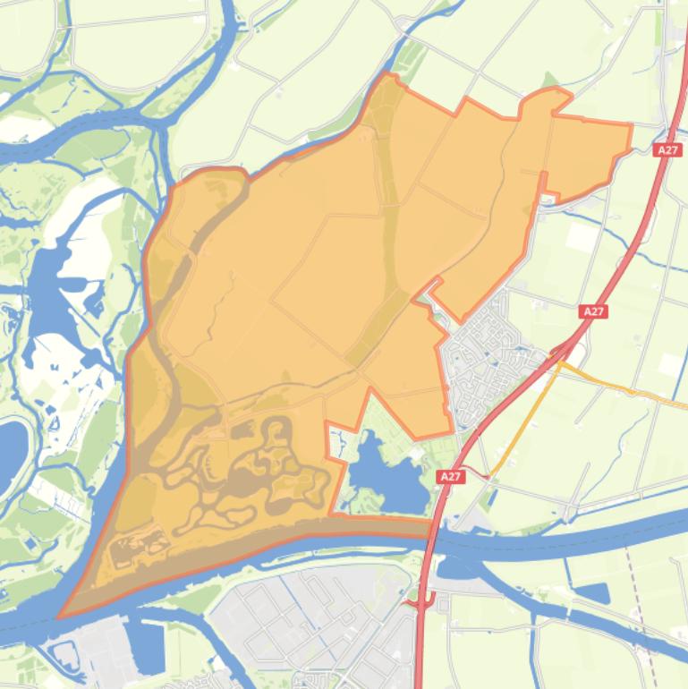 Kaart van de buurt Buitengebied Hank west.