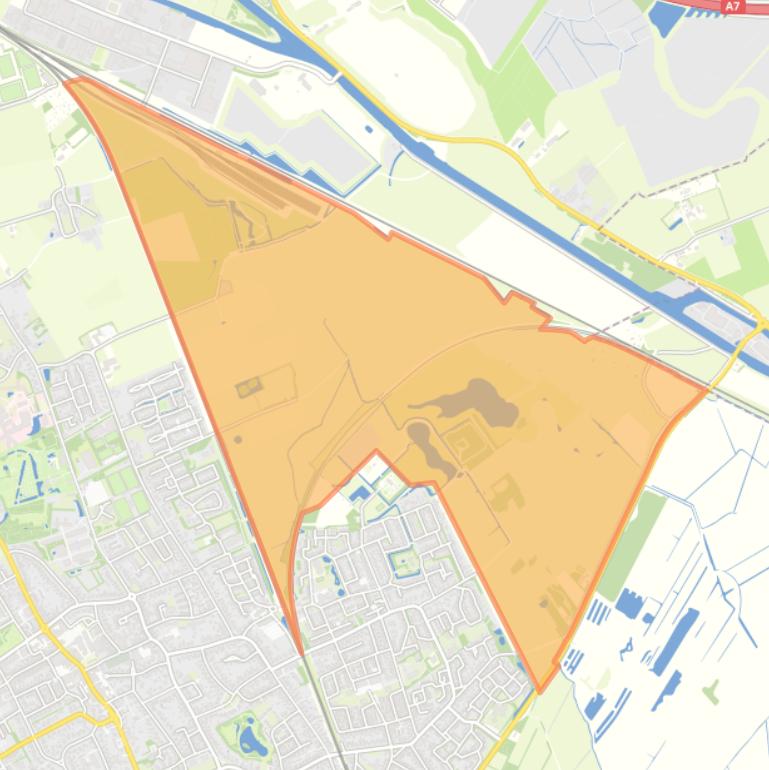 Kaart van de buurt Buitengebied Haren-Noordoost.