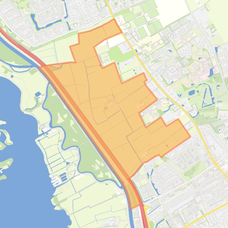 Kaart van de buurt Buitengebied Haren-Noordwest.