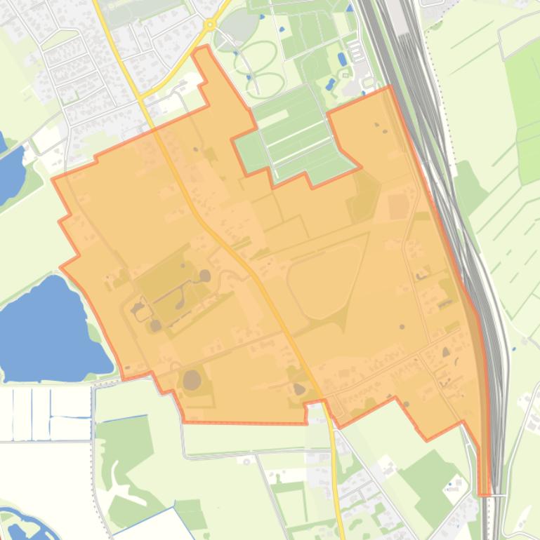 Kaart van de buurt Buitengebied Haren-Zuidoost.