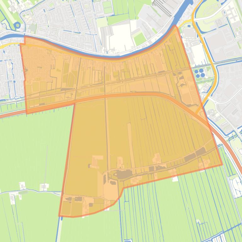 Kaart van de buurt Buitengebied Hazerswoude-Rijndijk.