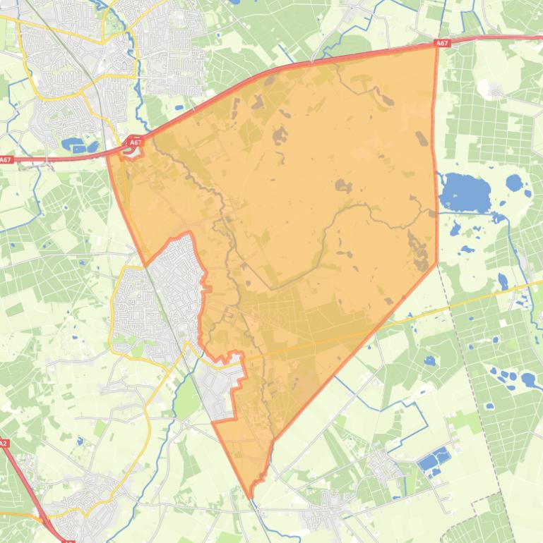 Kaart van de buurt Buitengebied Heeze Oost.