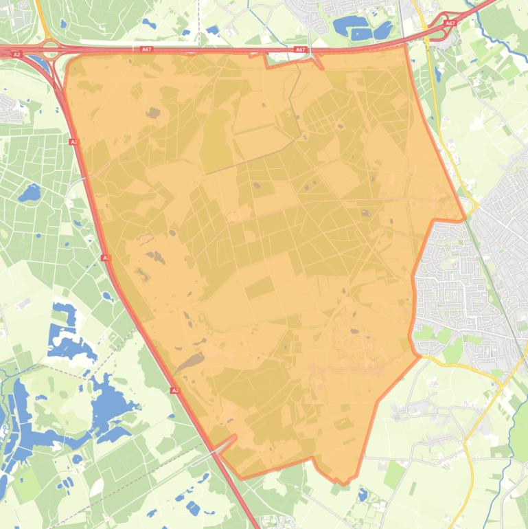 Kaart van de buurt Buitengebied Heeze West.