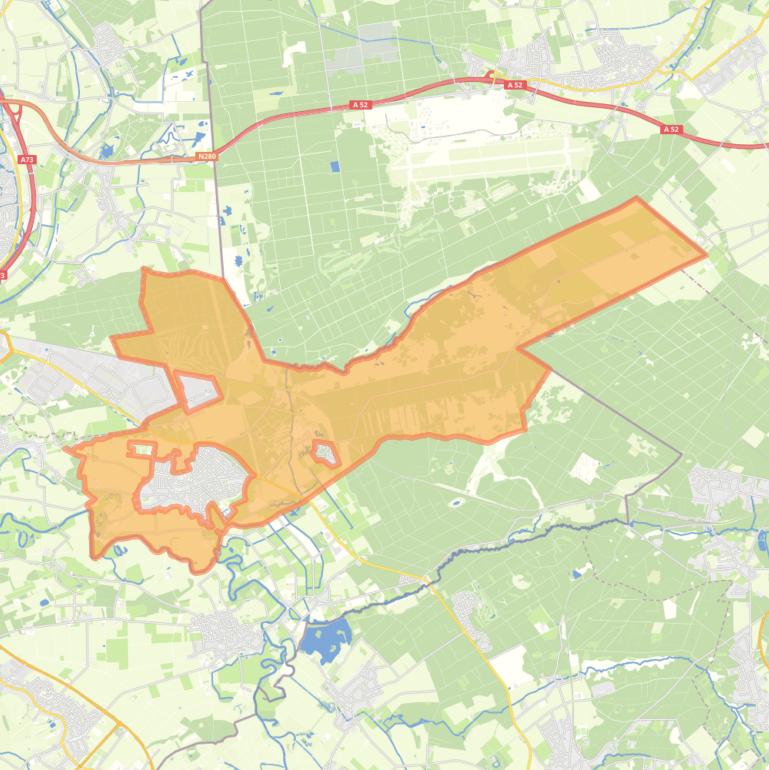 Kaart van de buurt Buitengebied Herkenbosch.