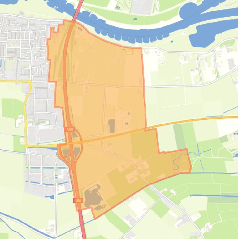 Kaart van de buurt Buitengebied Heteren Uylenburg.