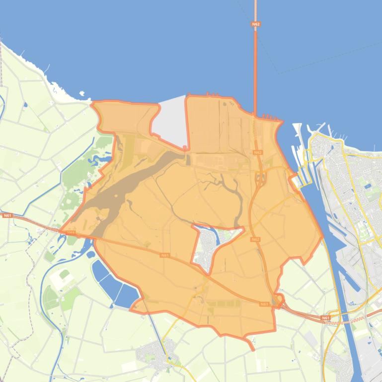 Kaart van de buurt Buitengebied Hoek.