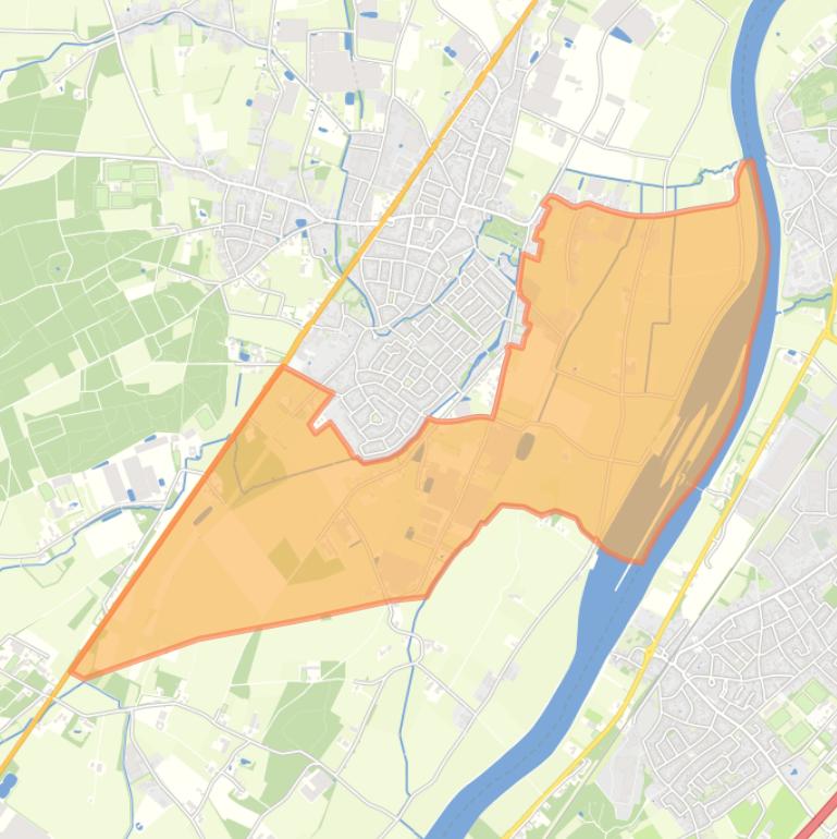 Kaart van de buurt Buitengebied Hummeren-Heuvel.