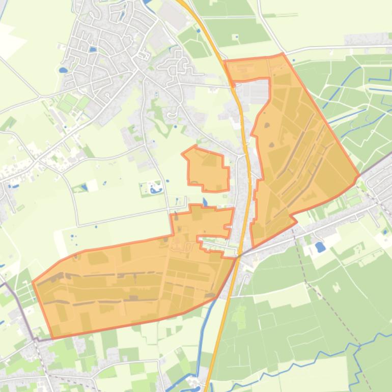 Kaart van de buurt Buitengebied Kapellebrug.