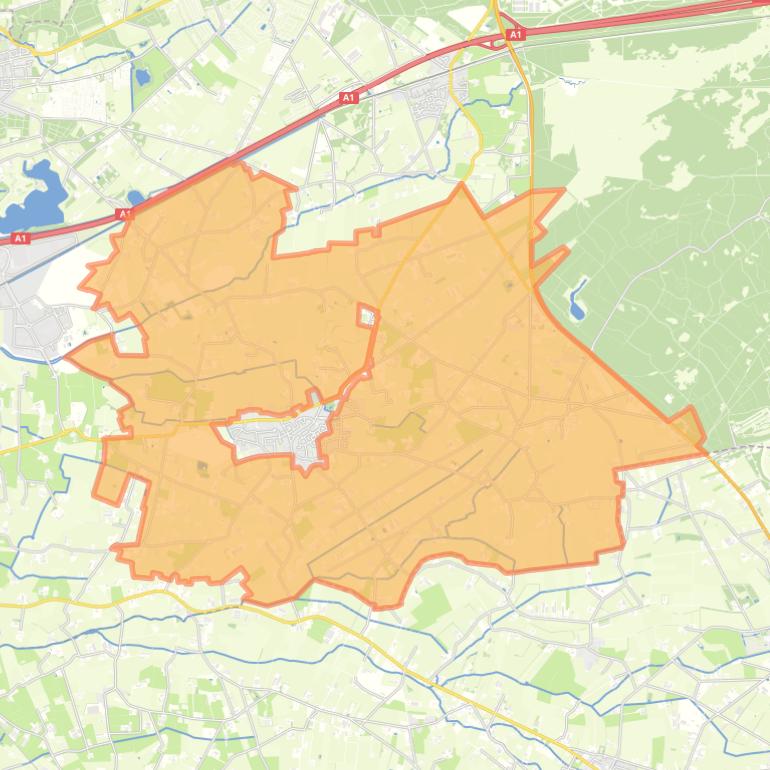 Kaart van de buurt Buitengebied Kootwijkerbroek.